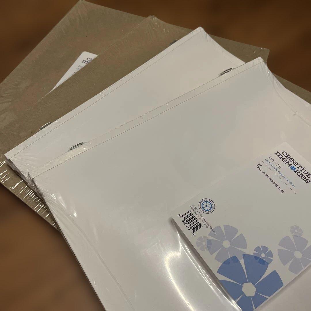 【セット】クリエイティブメモリーズ 白台紙＆台紙カバー2セット