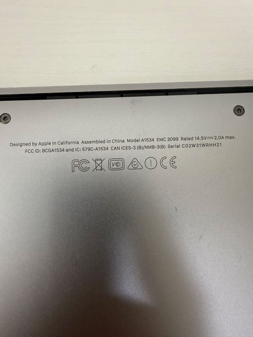 Apple MacBook 12インチ 2017 Retina 動作確認済