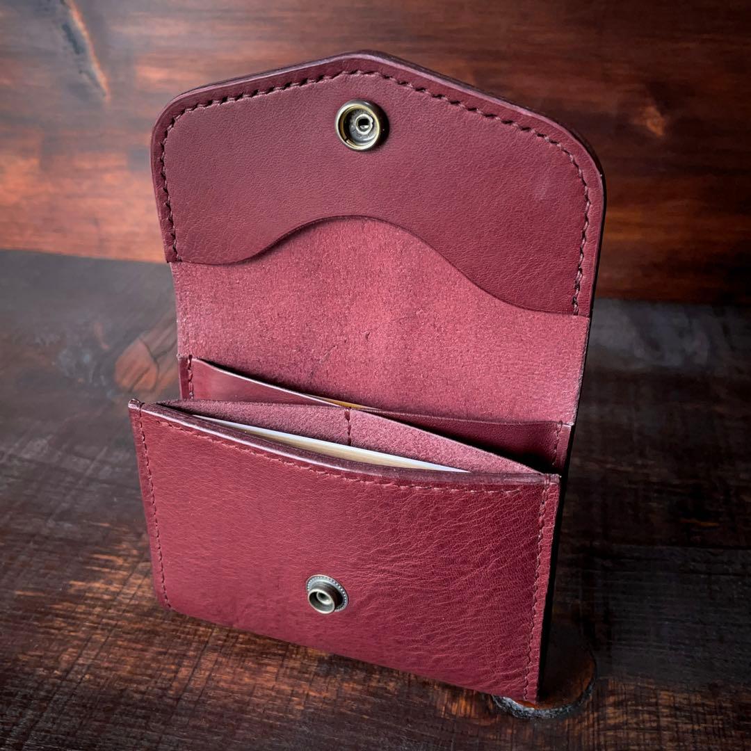 レザーカードウォレット（ワイン）
