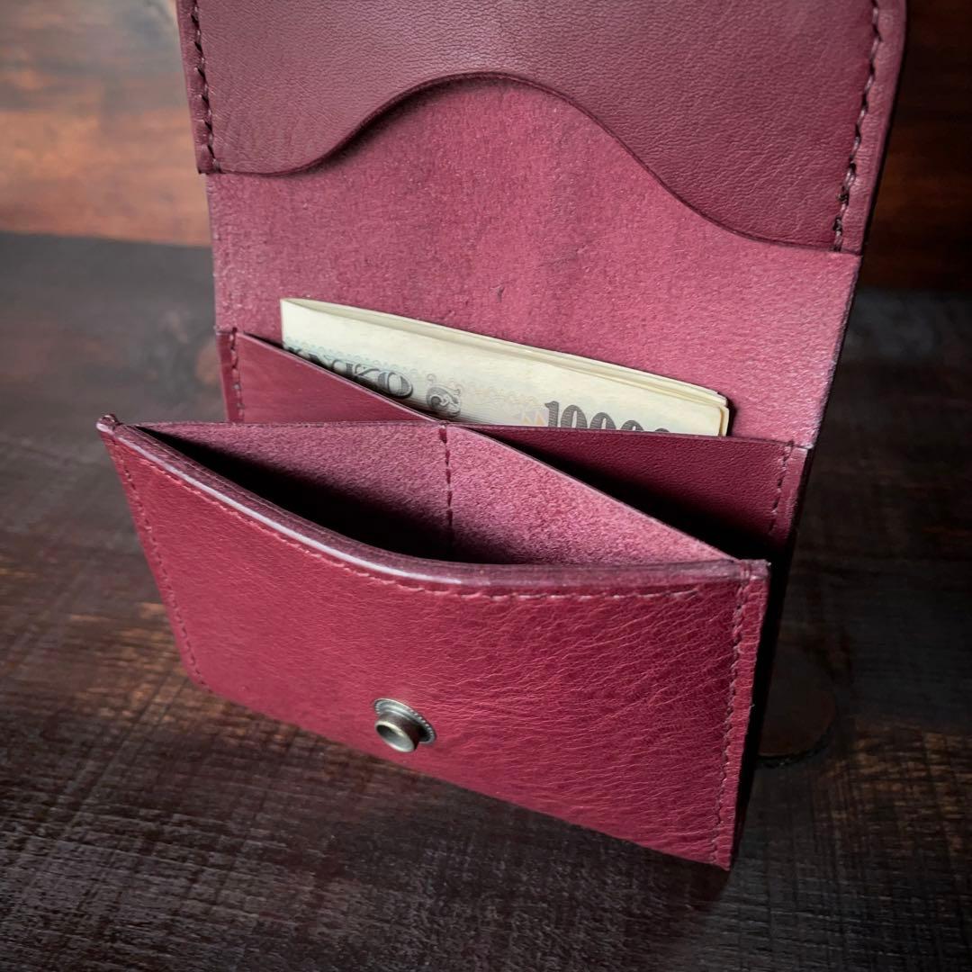 レザーカードウォレット（ワイン）