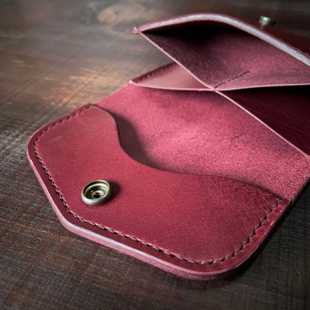レザーカードウォレット（ワイン）