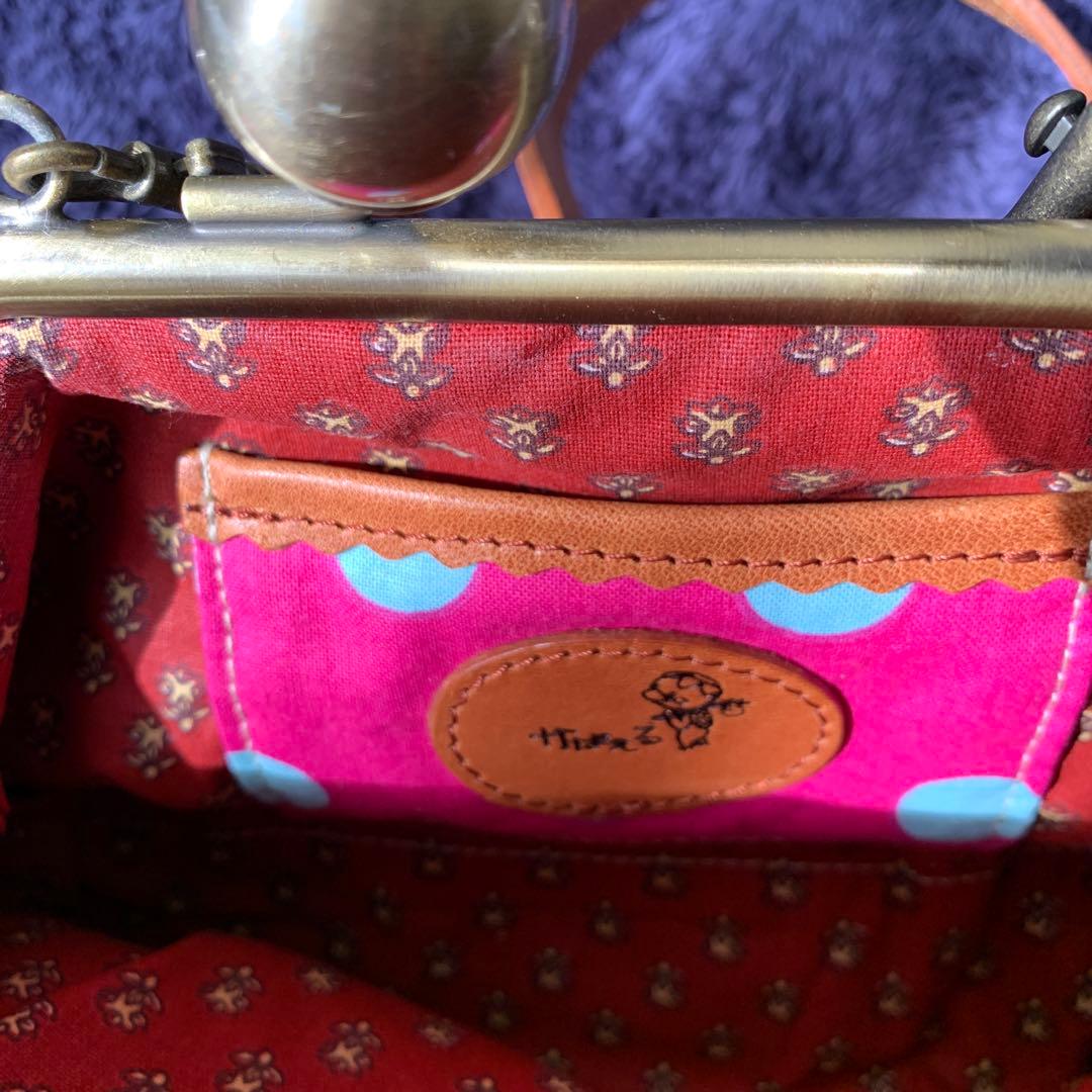 『お値下げ』カエルモチーフ レザーショルダー/ハンドバッグ