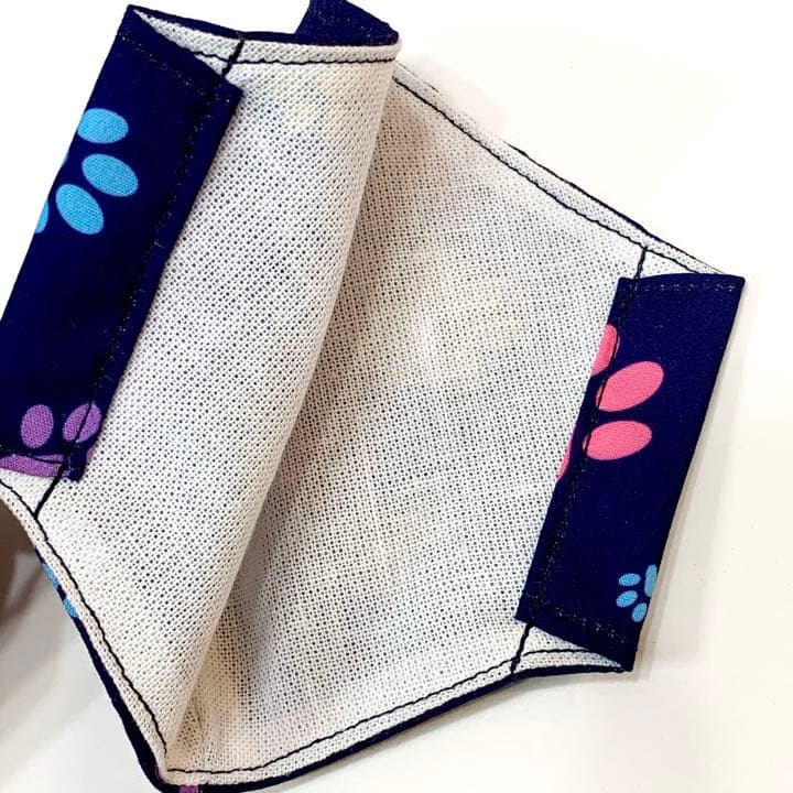 No.430 オーダーマスク　布　肉球　レインボー　ハンドメイド　インナーマスク