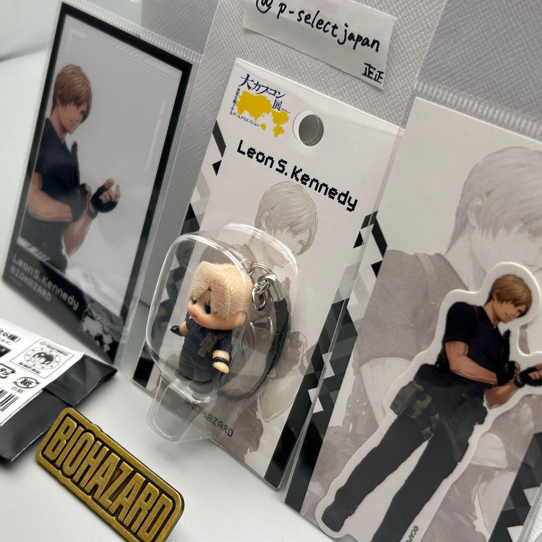 3点 大カプコン展 レオン バイオハザード ストラップ ピンバッジ クリアカード