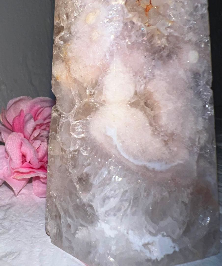 ④♥️フラワーアゲート♥️タワー♥️桜瑪瑙♥️花瑪瑙♥️チェリーブロッサム♥️天然石♥️水晶