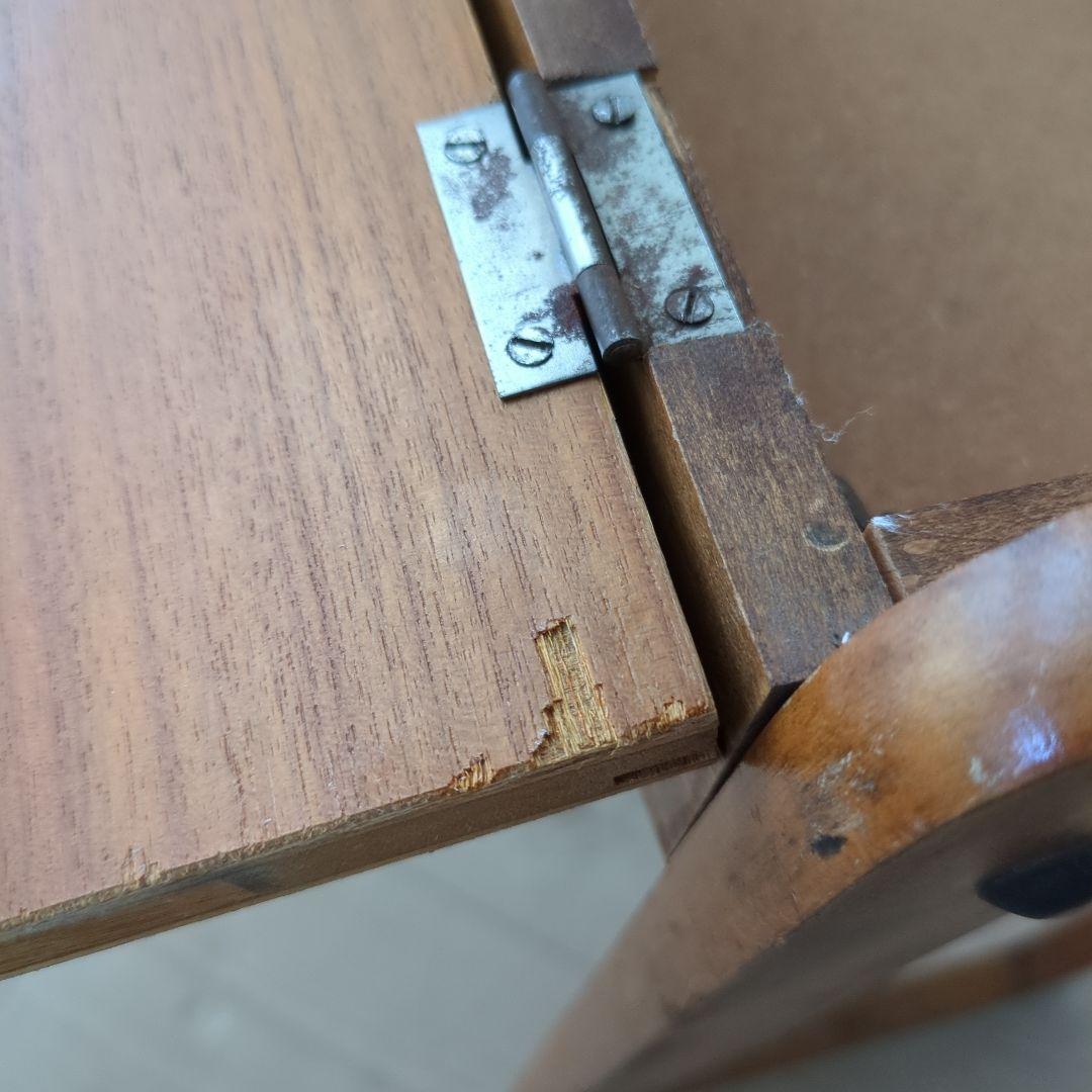 ヴィンテージ　収納付ミシン椅子 スツール 置物台 小物入れ 木製 昭和レトロ