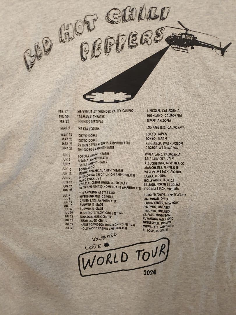 【値下】レッド・ホット・チリ・ペッパーズ ロングTシャツ　Мサイズ