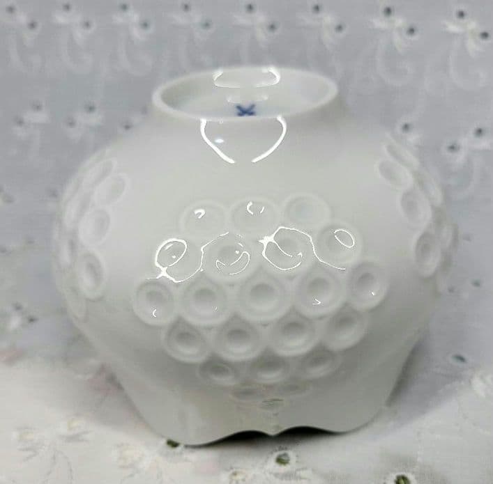 未使用近✨マイセン ホワイトレリーフ シュガーポット 小鉢 ボウル
