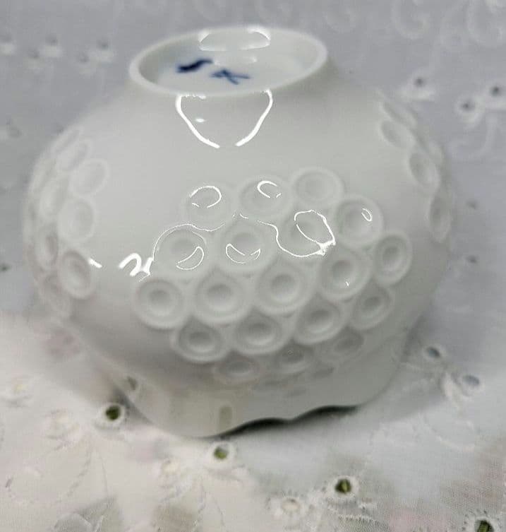 未使用近✨マイセン ホワイトレリーフ シュガーポット 小鉢 ボウル