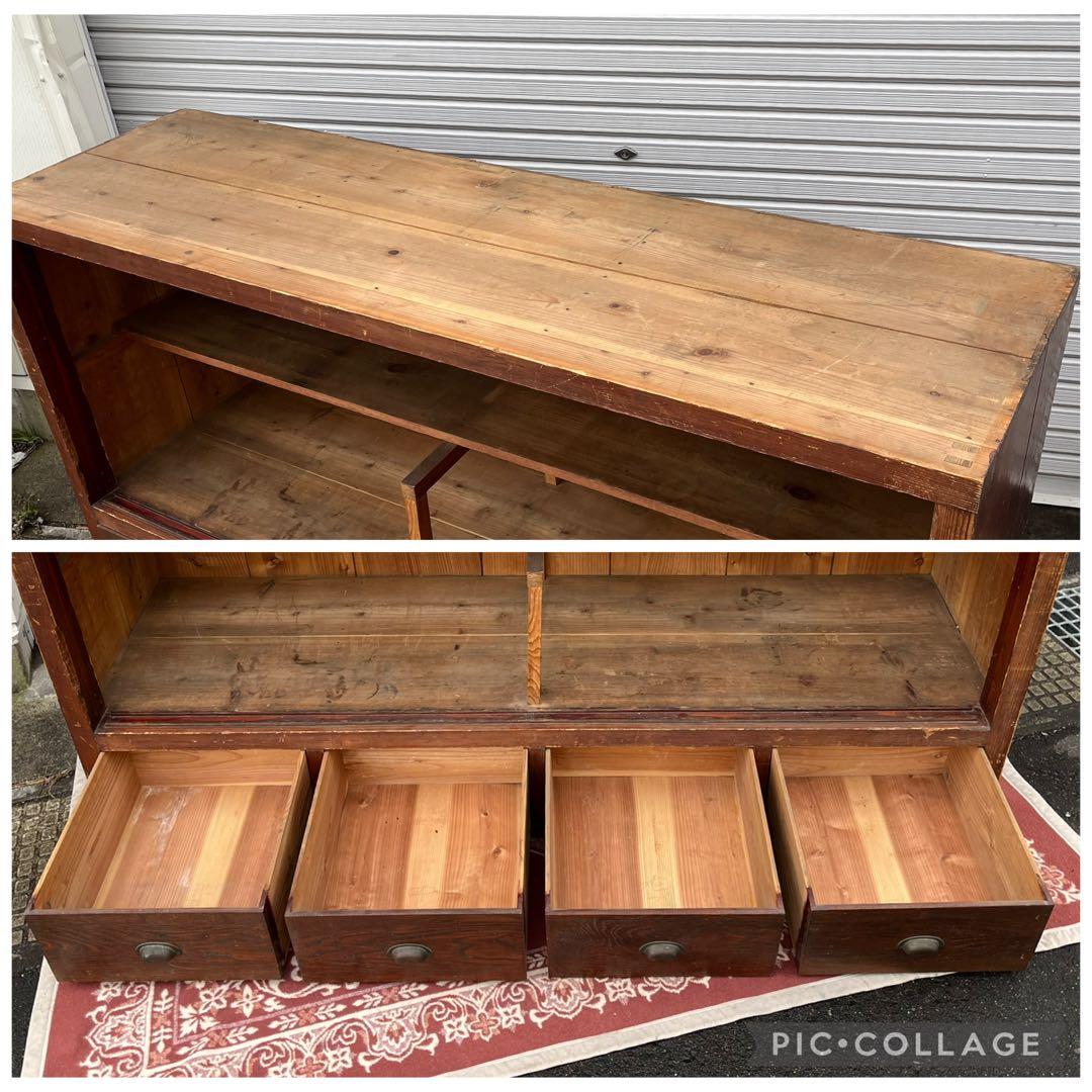 アンティーク古家具◼︎大型サイズ 木製家具 食器棚 本棚 水屋箪笥