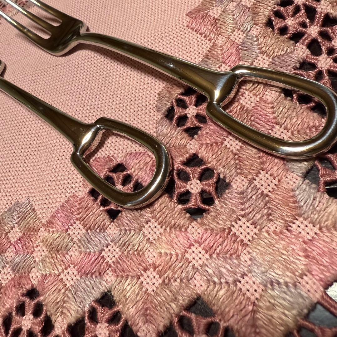 【未使用品】HERMES アトラージュ ディナーフォーク シルバー ２本セット
