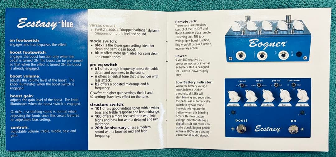 Bogner Ecstasy blue 【元箱・保証書付き】