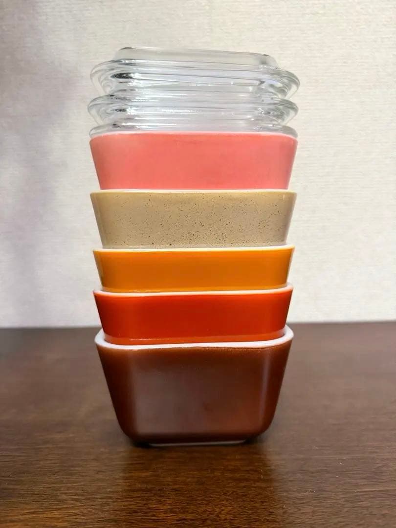 オールドパイレックス リフ5個セット レフリジレーター ヴィンテージ