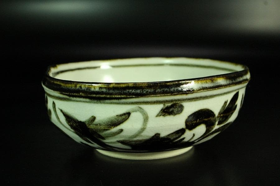 懐石器 清水六兵衛 窯 絵高麗茶花文 向付 鉢 五客 共箱 未使用K-YC644