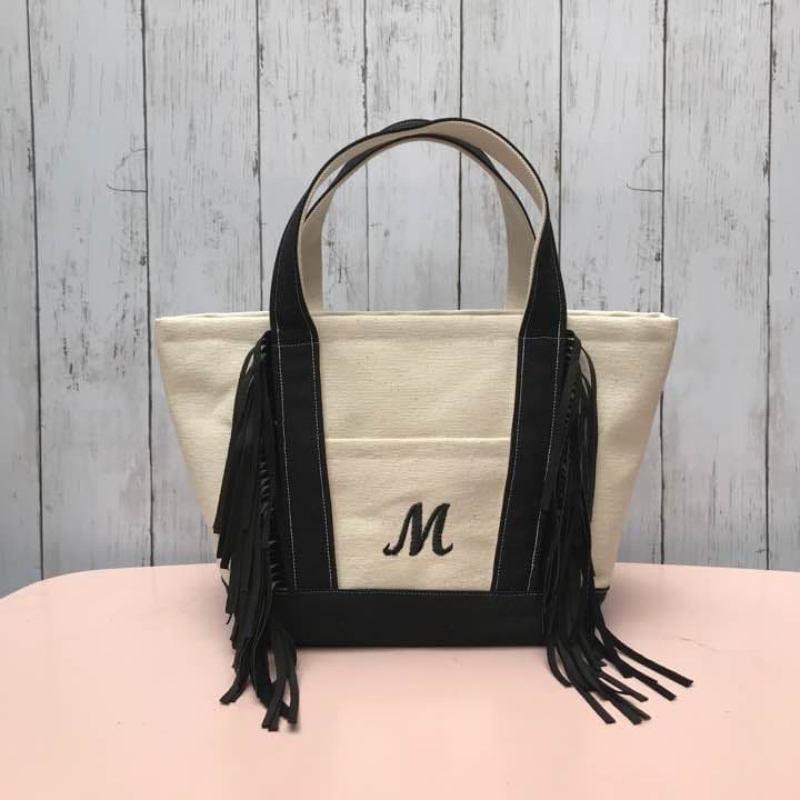 トートバッグ フリンジバッグ フリンジ 帆布バッグ