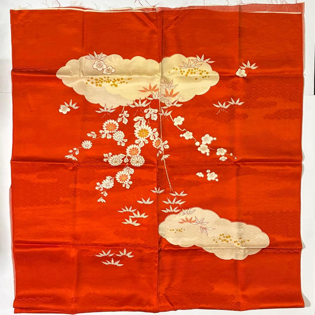 高級　西陣織　正絹　御部屋座布団地　２枚組　レトロ