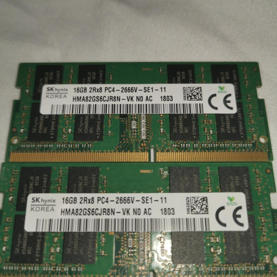 SK Hynix SODIMM メモリ DDR4 32GB (16GBx2)