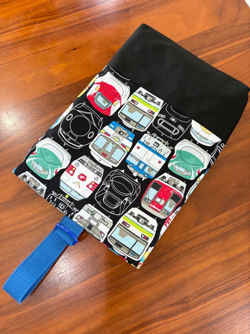 電車顔柄×新幹線　ハンドメイド　レッスンバッグ　入園入学準備　小鉄　男の子　5点