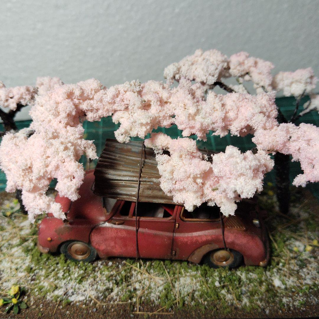 ジョニーさん確認用　旧アリイ　1/32スバル360 廃車ジオラマ