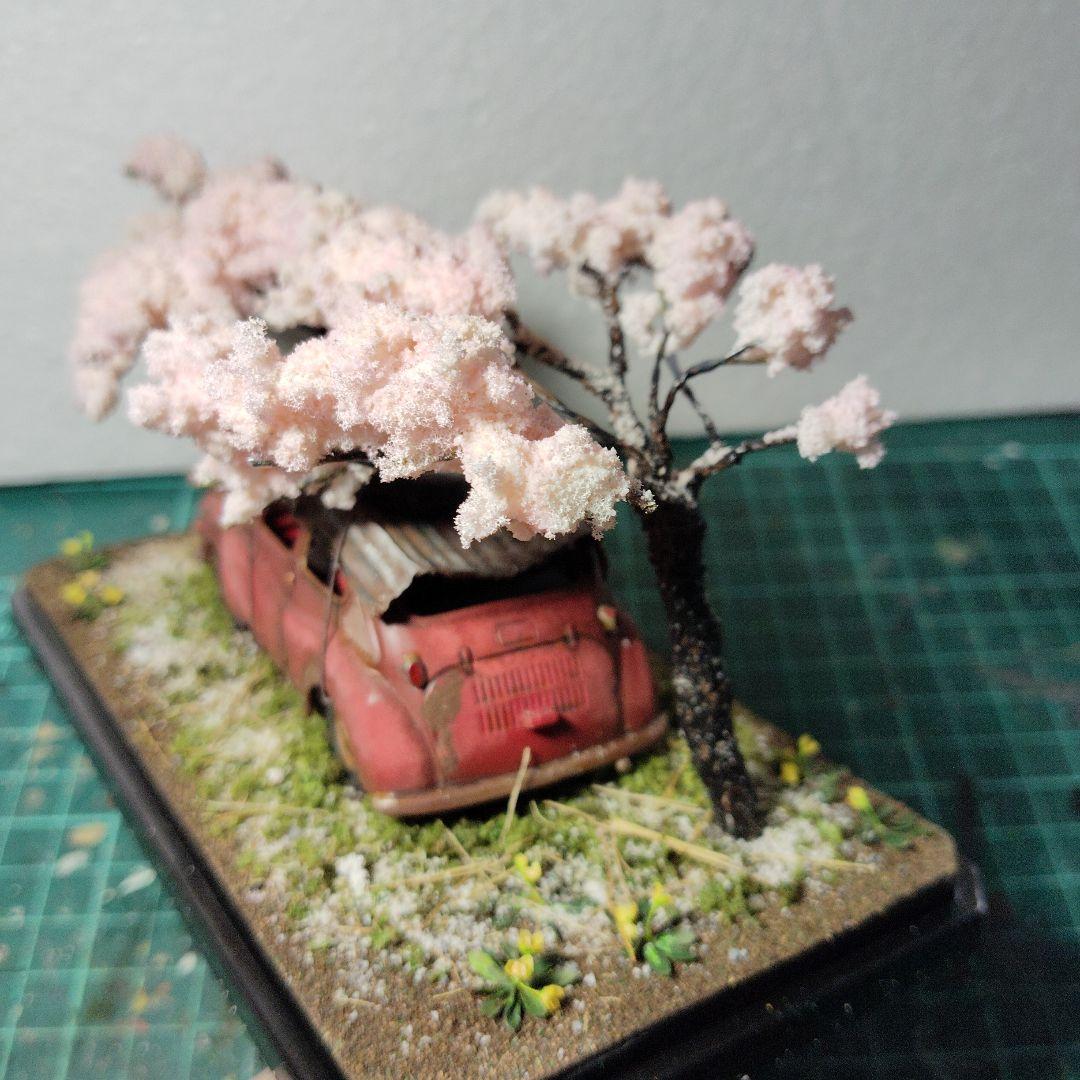 ジョニーさん確認用　旧アリイ　1/32スバル360 廃車ジオラマ