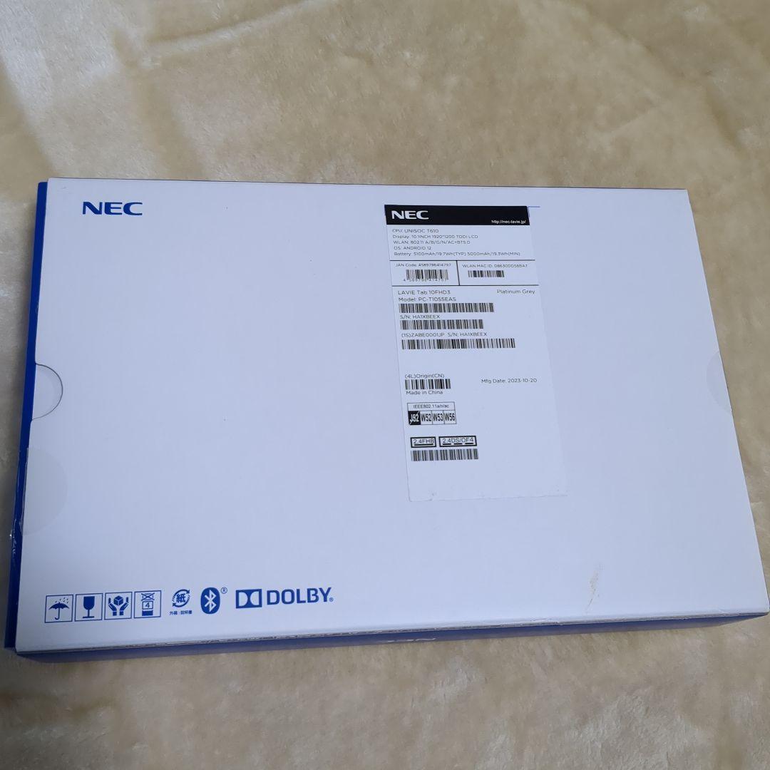 【美品】NEC LAVIE Tab 10FHD3 プラチナムグレー タブレット