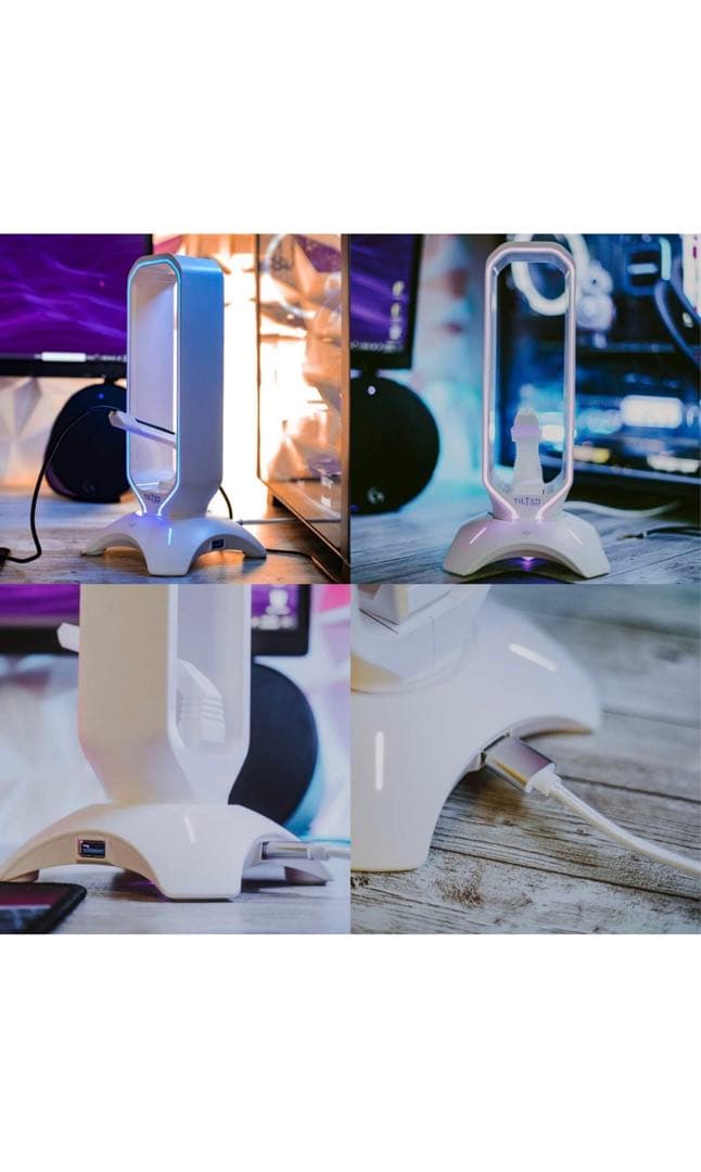 Tilted Nation RGBヘッドセットスタンド - 3イン1 ゲーム