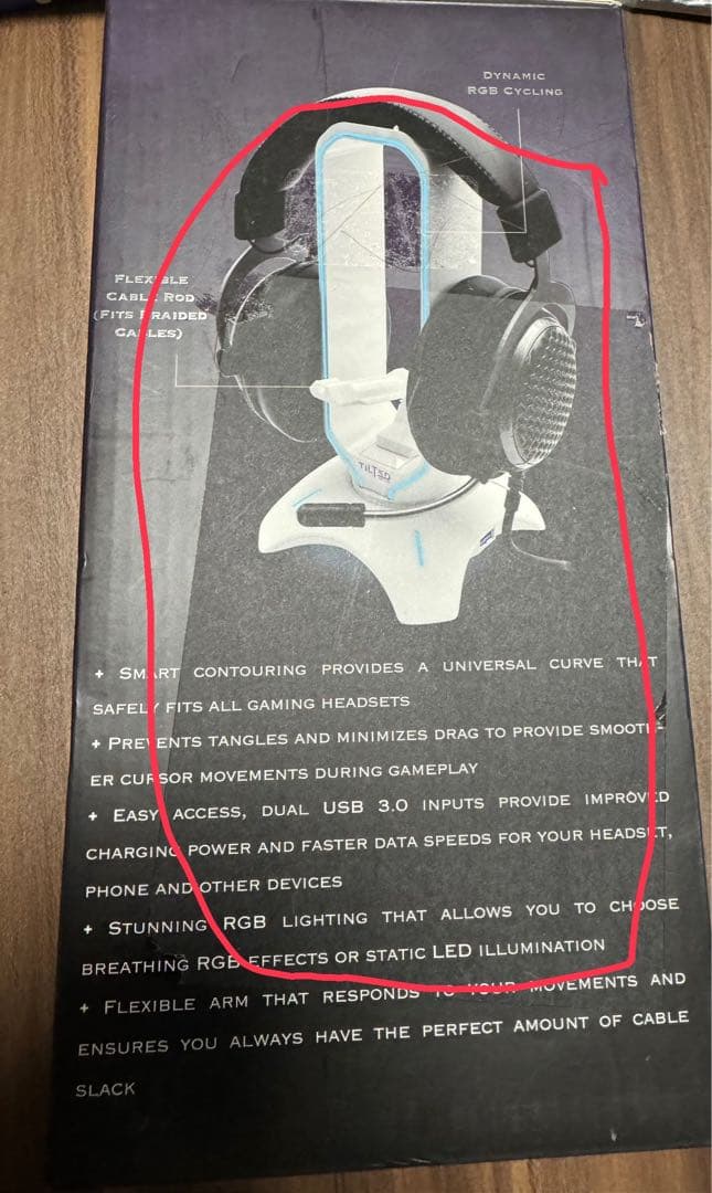 Tilted Nation RGBヘッドセットスタンド - 3イン1 ゲーム