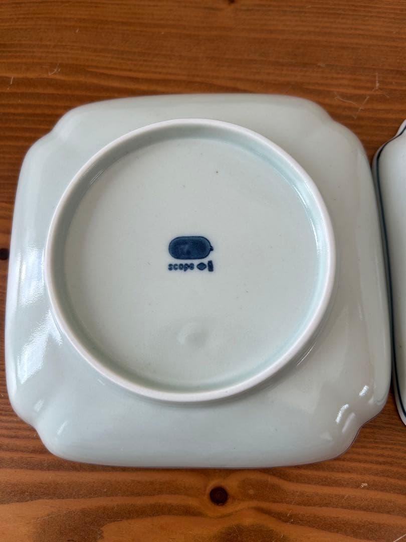 scopeヒラヒラ 木瓜角皿 ２枚