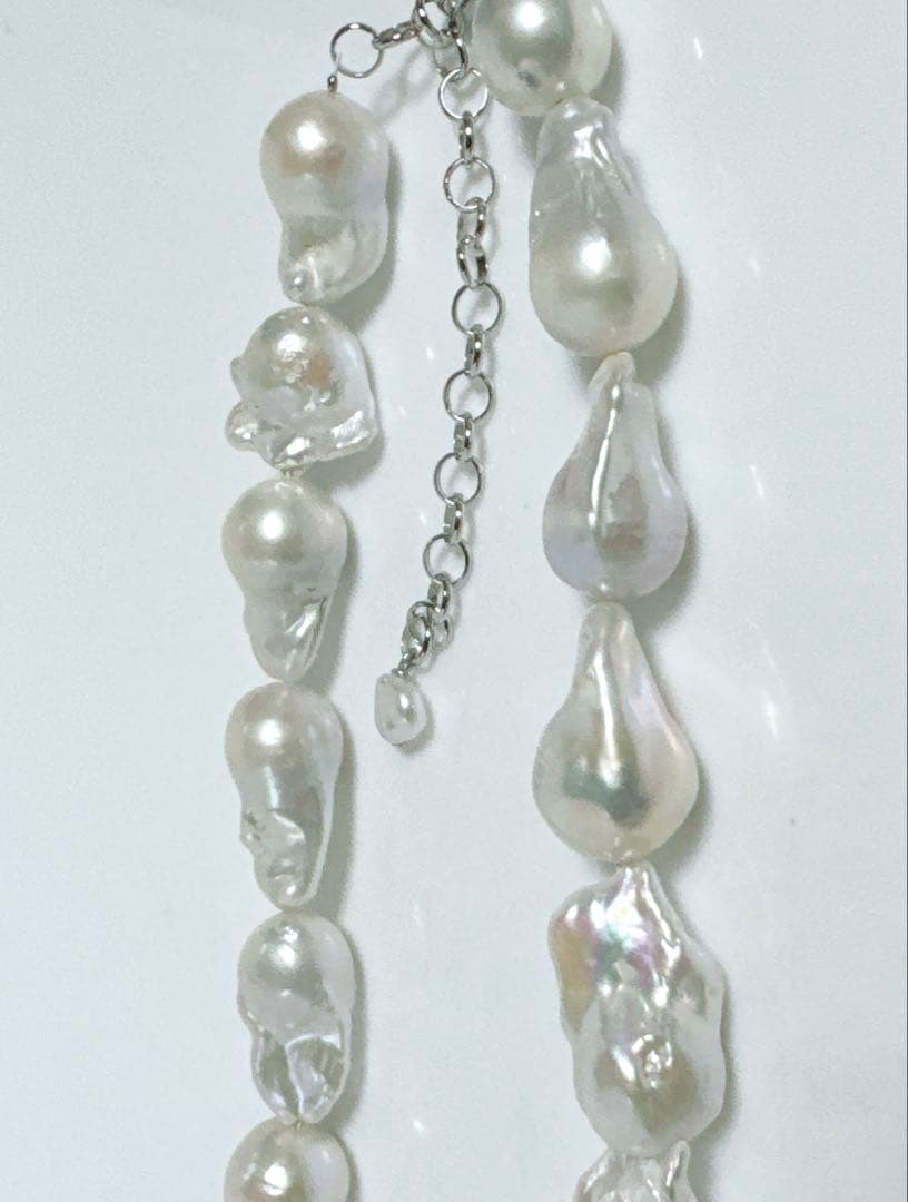 オイスターパール淡水パール美品オイスターパールネックレスNO25-2506