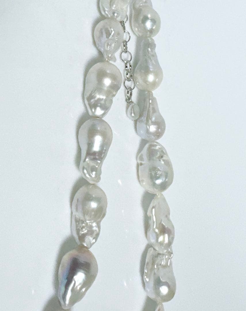 オイスターパール淡水パール美品オイスターパールネックレスNO25-2506