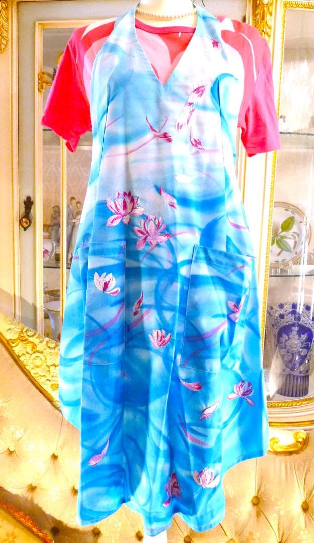 希少【JAA】ハワイ便ブルーカラーキャビンアテンダント社員専用エプロン（非売品）