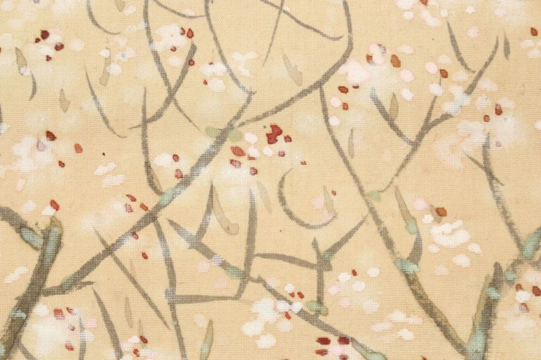 No5371 掛軸　大江良起　花見美人図　絹本着色　舞妓　古画　古美術　送料無料