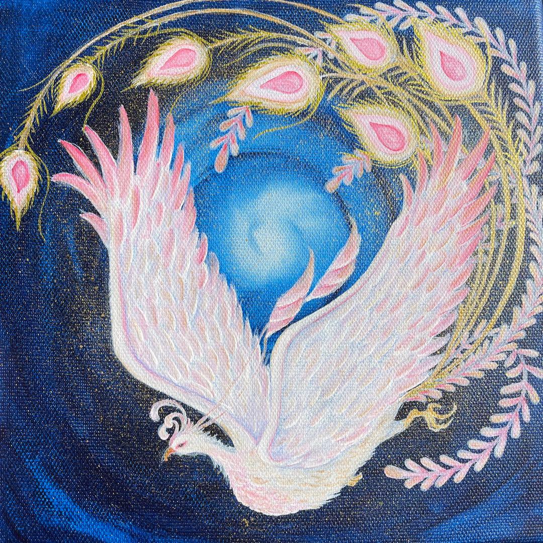 鳳凰　開運絵画　一粒万倍日　アートパネル