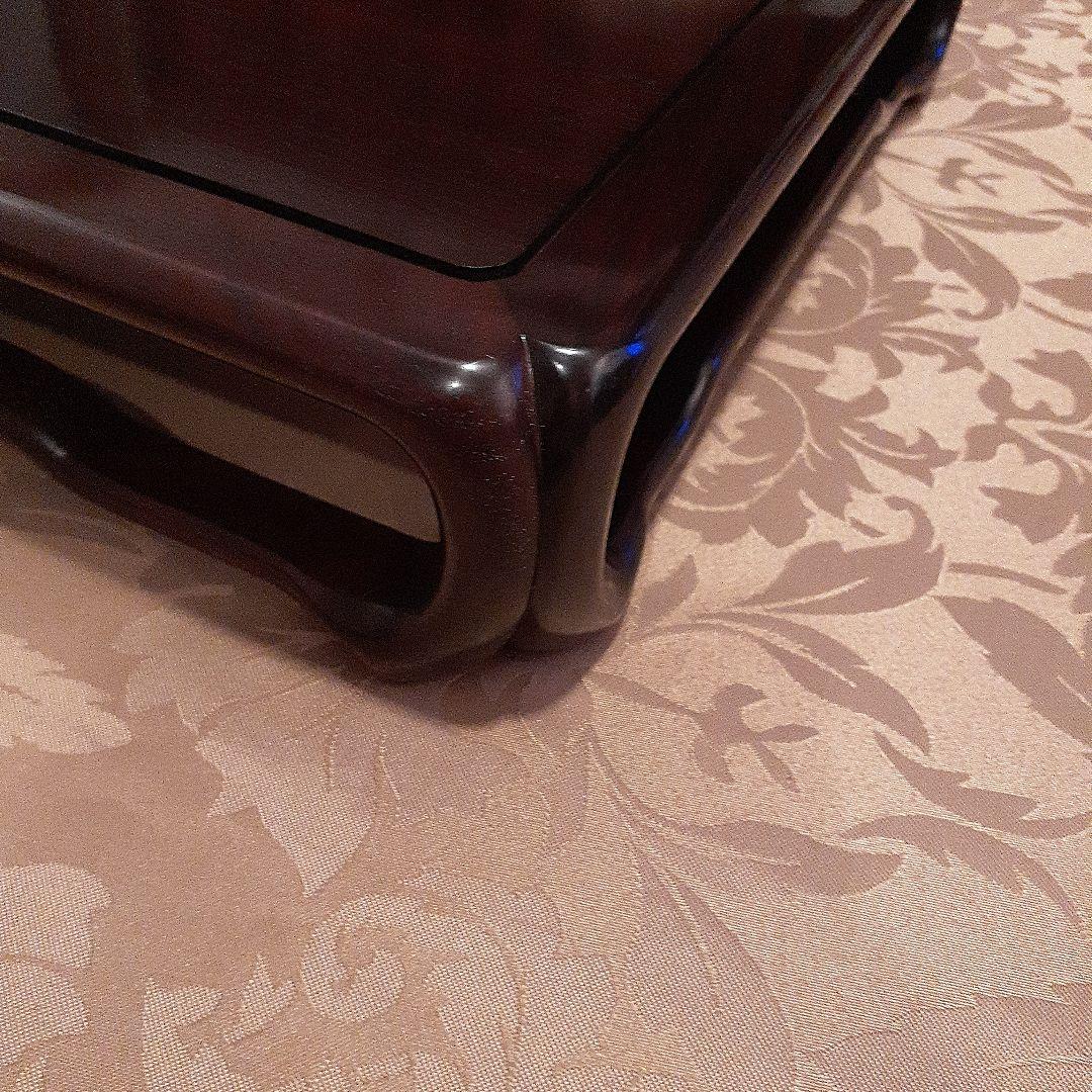 紫檀台　天然木唐木飾り台　砂原作　通産大臣指定伝統的工芸品