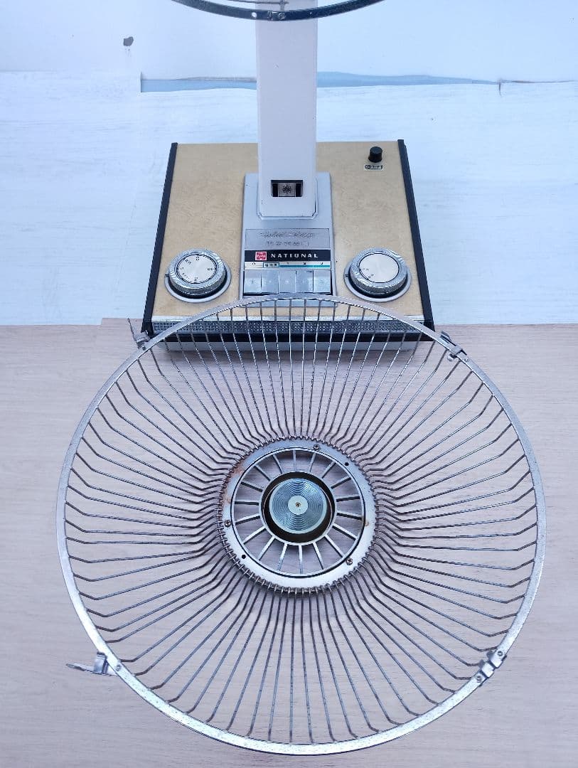 National 扇風機 F-35MA子供がガードに触ると羽根が止まるストップ