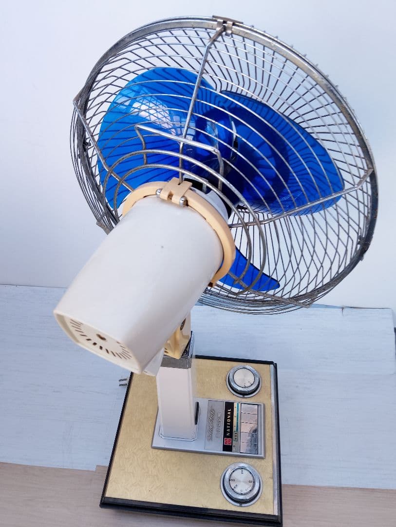 National 扇風機 F-35MA子供がガードに触ると羽根が止まるストップ