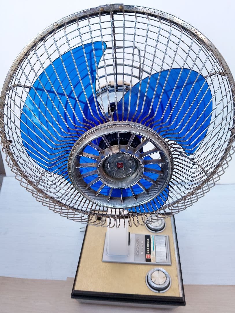 National 扇風機 F-35MA子供がガードに触ると羽根が止まるストップ