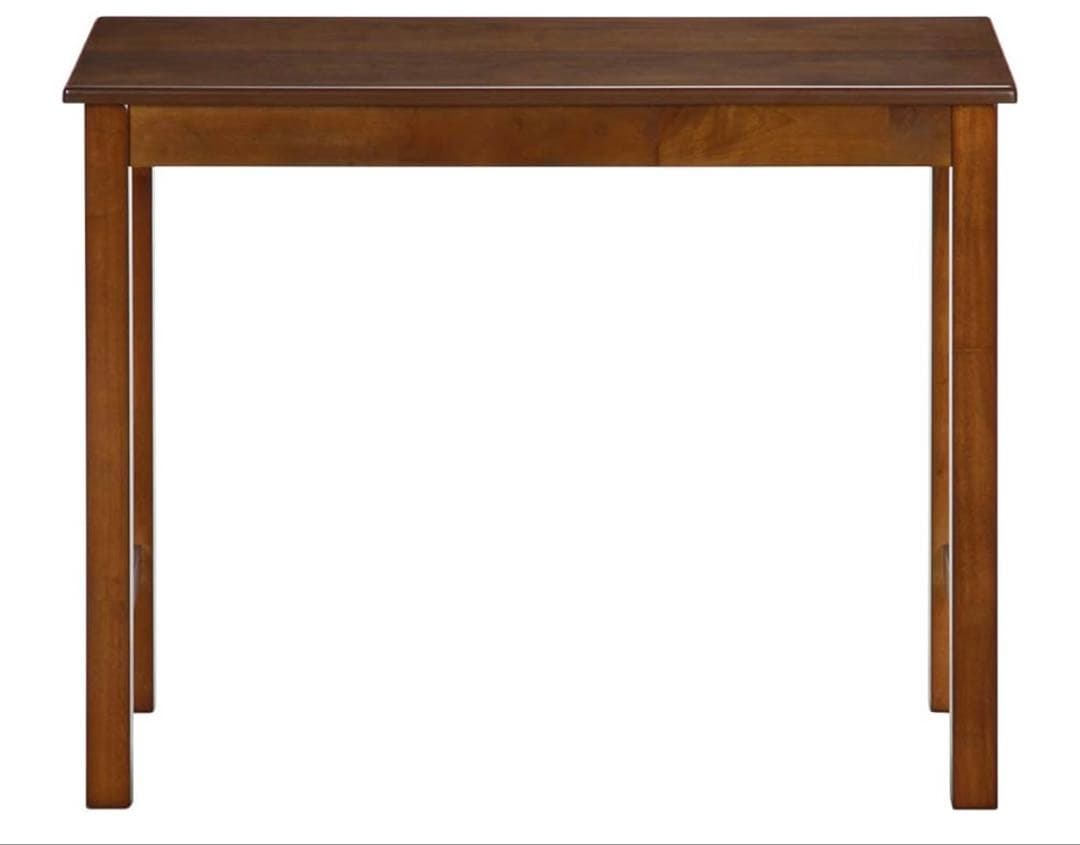 ブラウンのシンプルパソコンデスク　アンティーク風