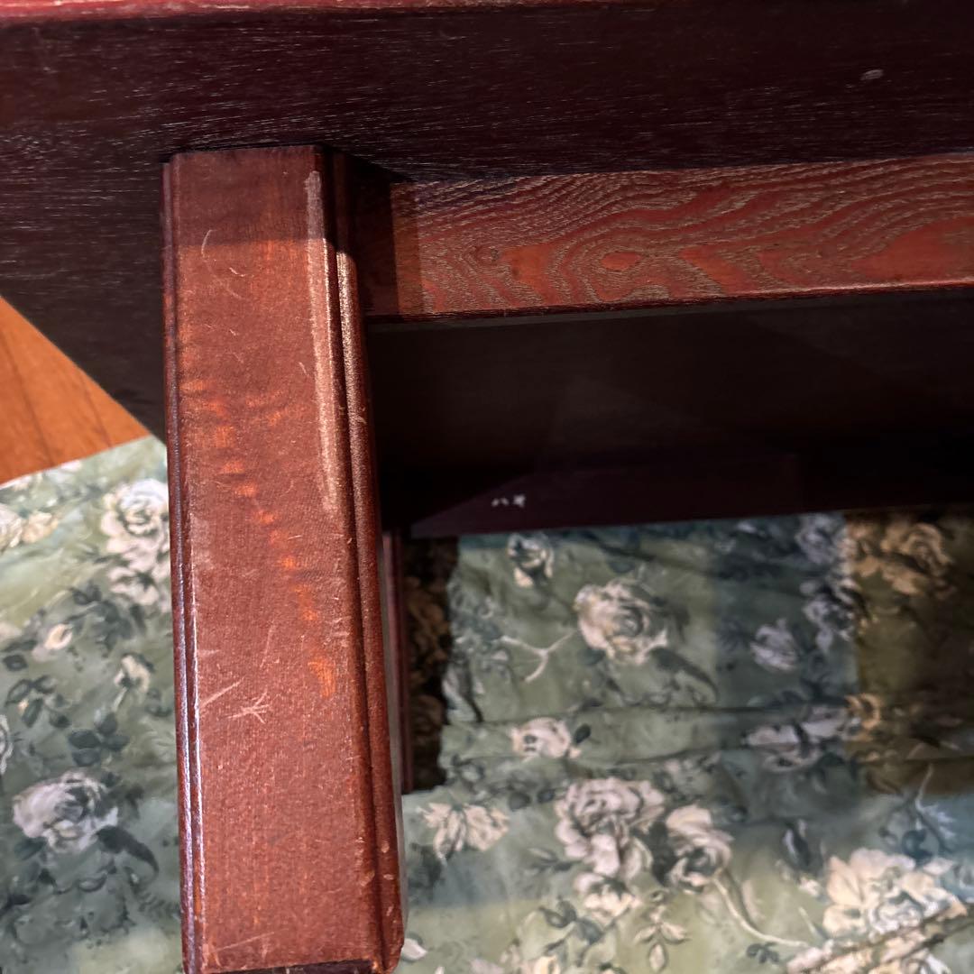 送料込み）座卓　昭和レトロ　ローテーブル　ダークブラウン　細かいキズあり