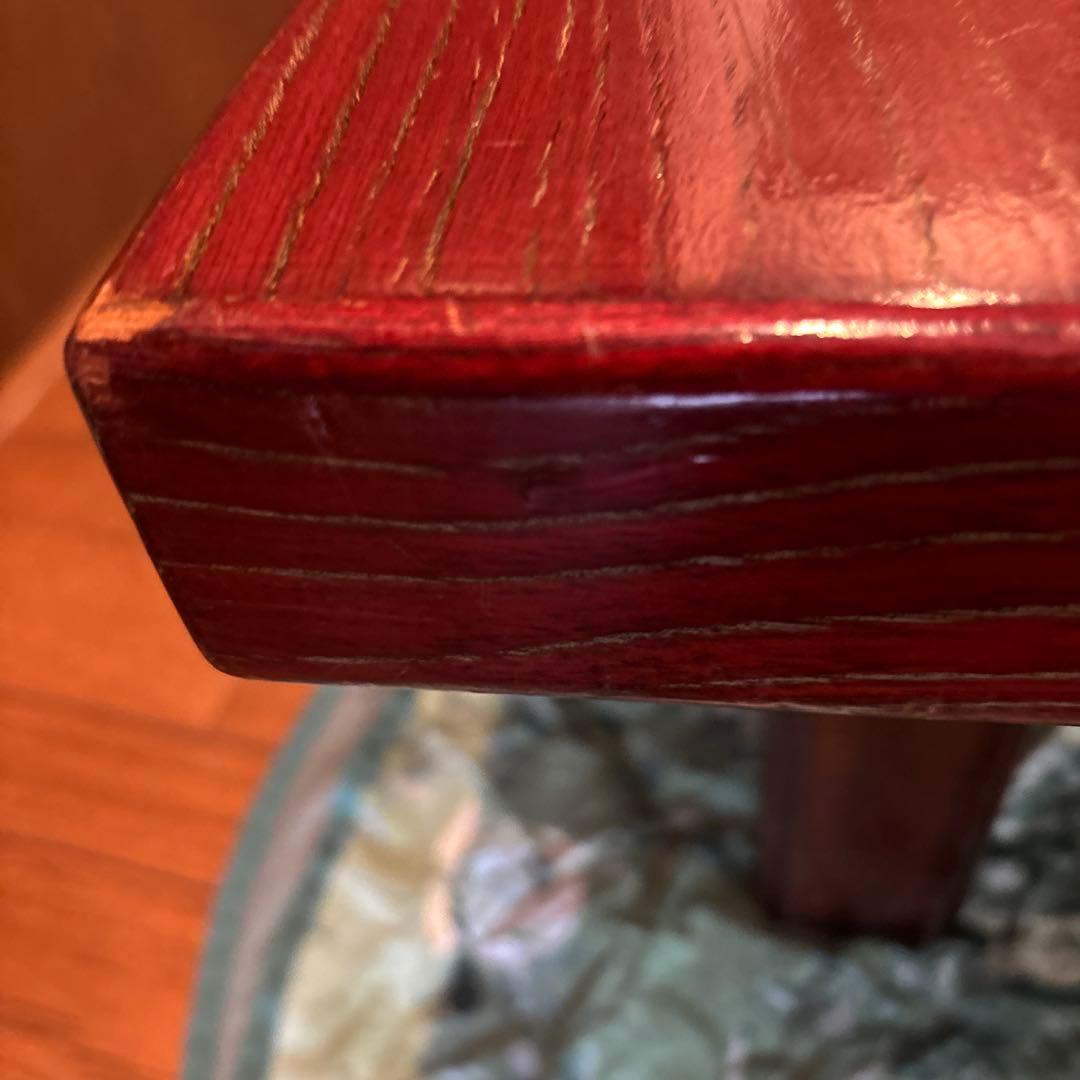 送料込み）座卓　昭和レトロ　ローテーブル　ダークブラウン　細かいキズあり