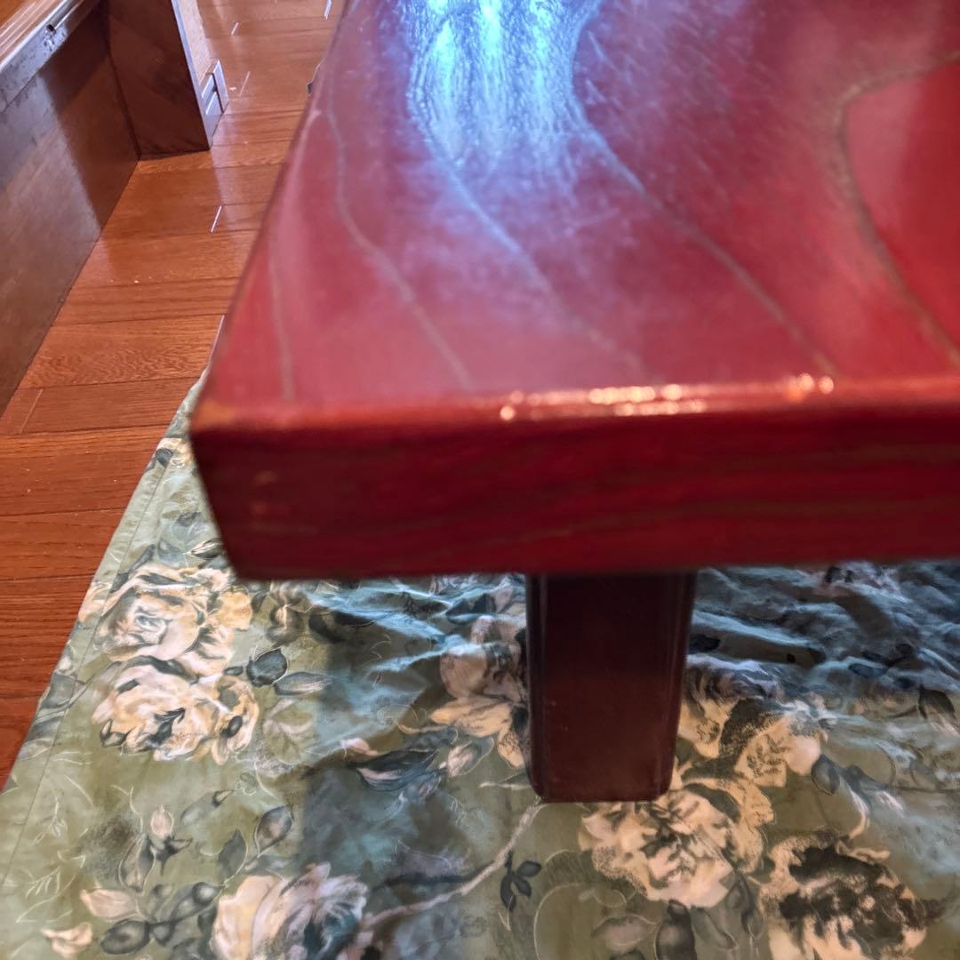 送料込み）座卓　昭和レトロ　ローテーブル　ダークブラウン　細かいキズあり