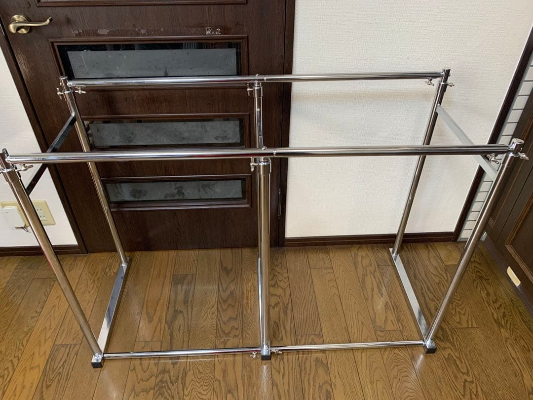 超美品　nakamura 伸縮可能 ハンガーラック　メタルラック　ラック　メタル