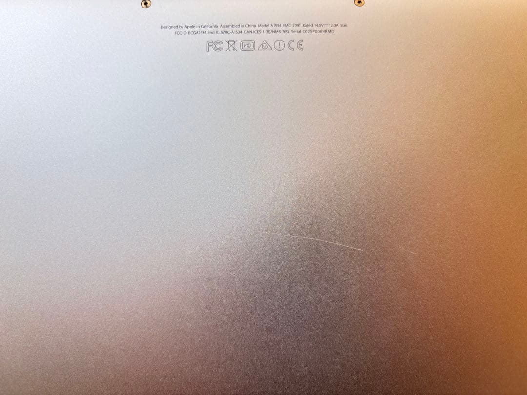 【ジャンク】MacBook 12インチ Early 2016 ゴールド