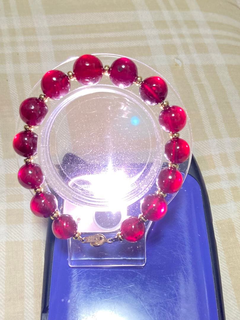 ⭐️希少真っ赤　ルビーブレスレット　ルビー天然石コランダム　パワーストーン　大玉