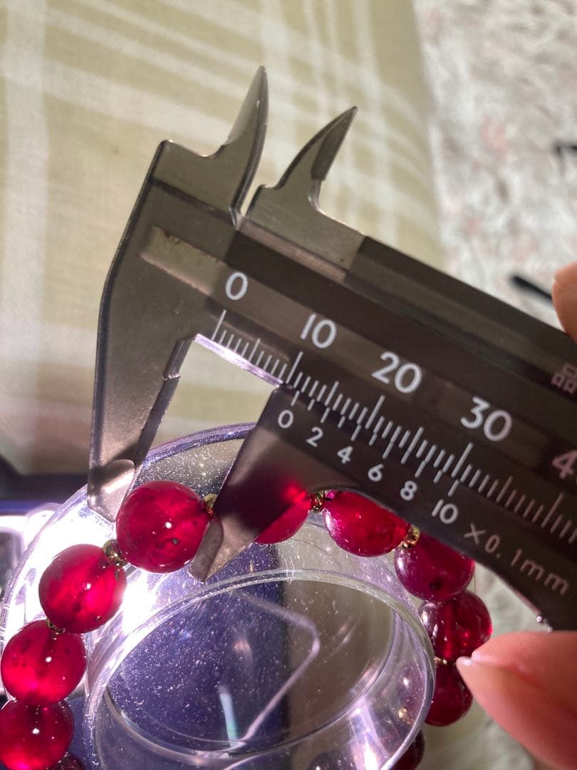 ⭐️希少真っ赤　ルビーブレスレット　ルビー天然石コランダム　パワーストーン　大玉