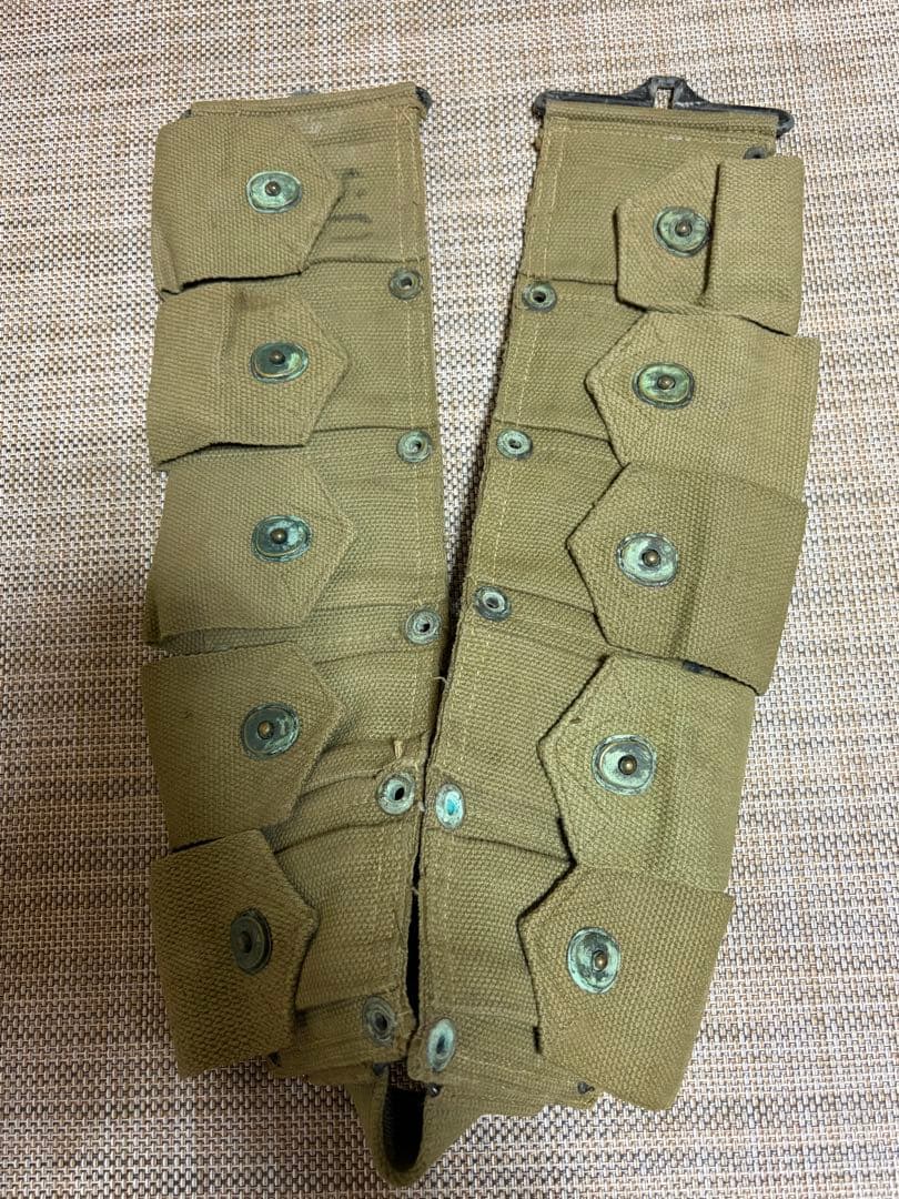 カーキ キャンバス 装備品ポーチ 10ポケット