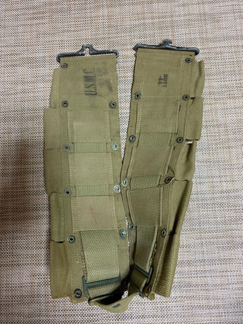 カーキ キャンバス 装備品ポーチ 10ポケット