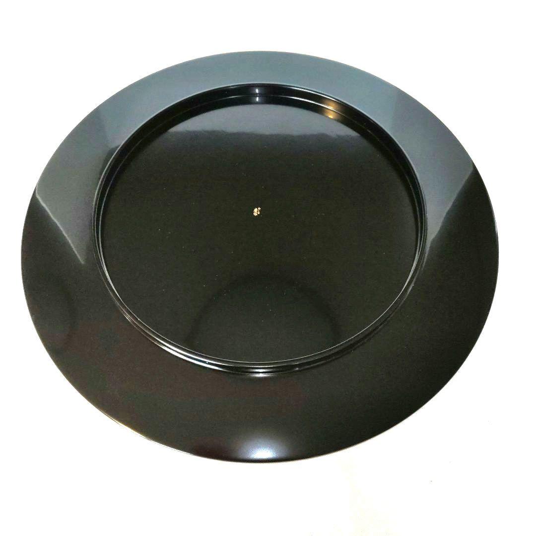 輪島塗　慶塚　溜塗り　盛器大　高さ2.5cm　新品