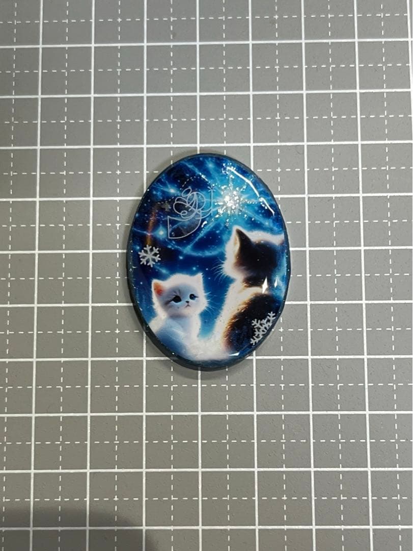 感謝価格(ㅅ´꒳` )キラキラ天使と親子ねこちゃん レジンヘアゴム