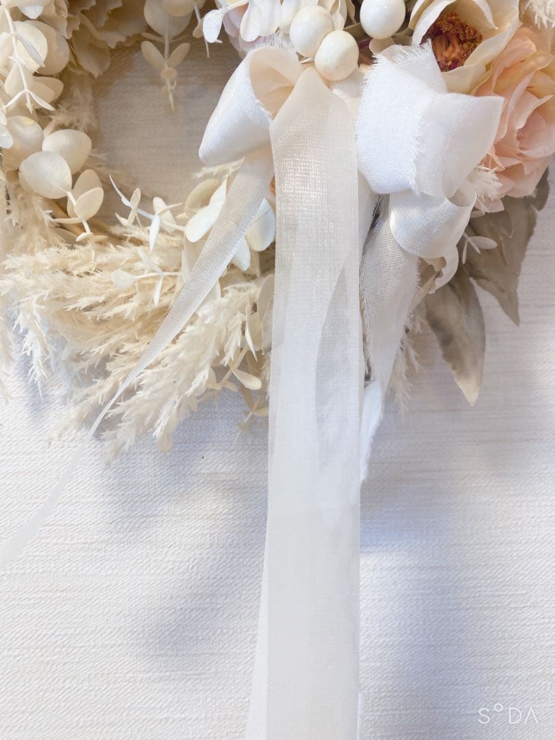 ✴︎フラワーリース✴︎春リース 冬リース 玄関リース アーティフィシャルフラワー